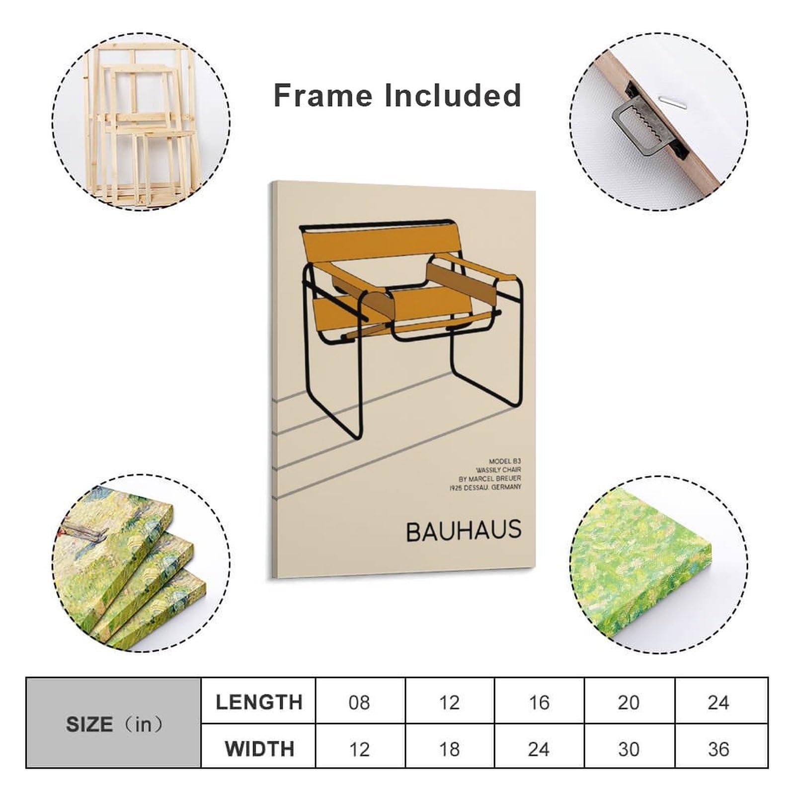 バウハウス Bauhaus アートポスター A2版　ワシリーチェア Amazon.co.jp: ワシリーチェア展ポスター バウハウスポスター